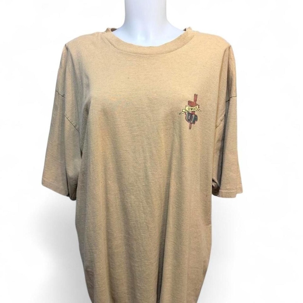 0048 vintage alore Jesus tee "cowboy up'